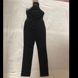 halter black jumpsuit Charlotte Russe- size S